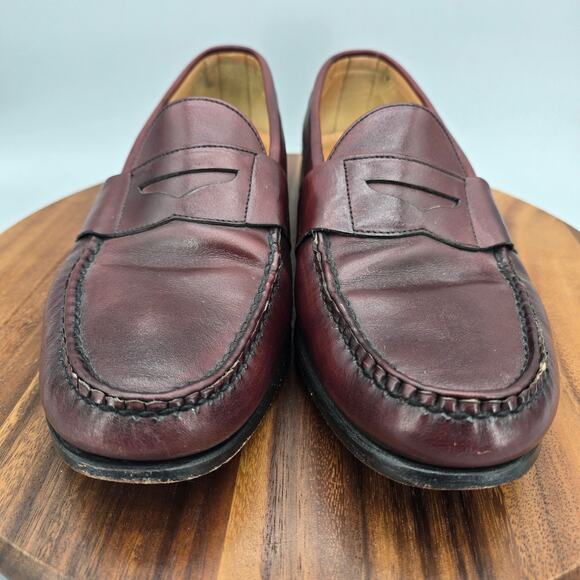 Allen Edmonds Cameron Penny Loafers Mens 14 E Burgundy Leather Casual Shoes main image 9